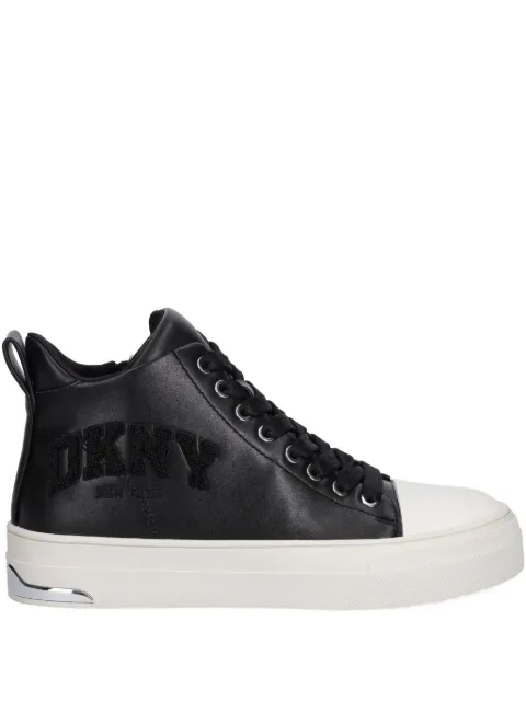 DKNY tenis altos con letras del logo de 35mm