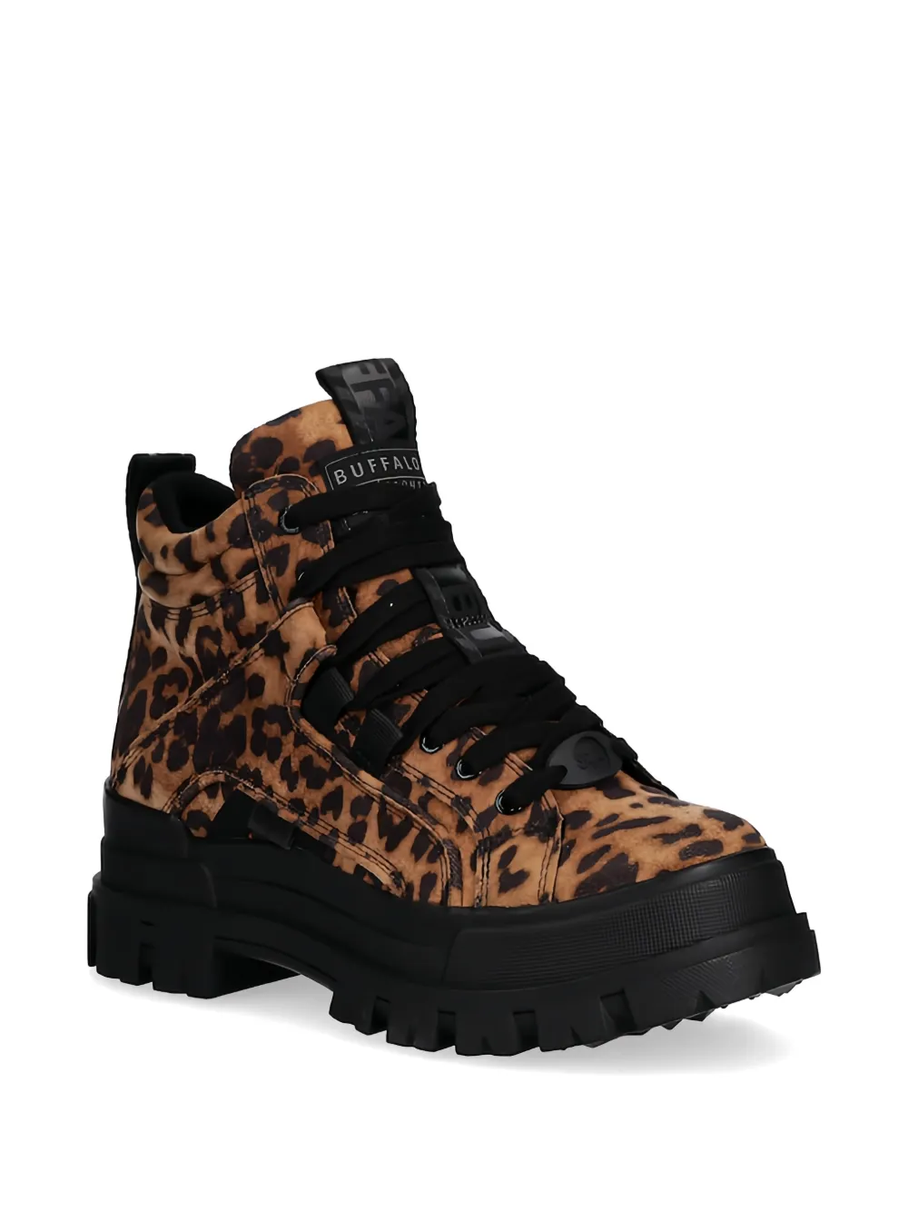 Buffalo Aspha NC Mid laarzen met luipaardprint Bruin