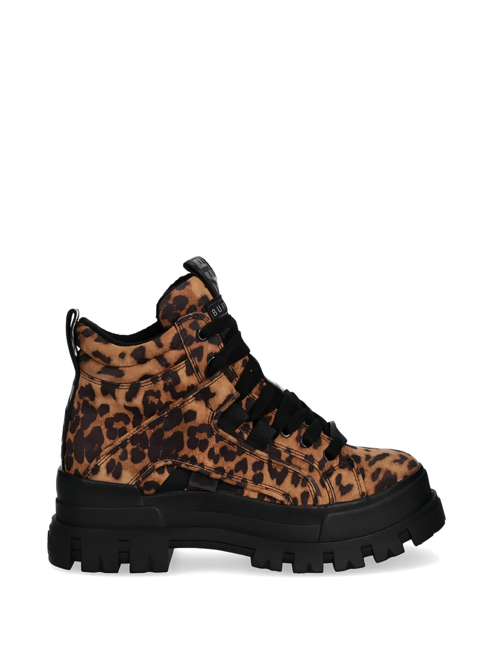 Buffalo Aspha NC Mid laarzen met luipaardprint Bruin
