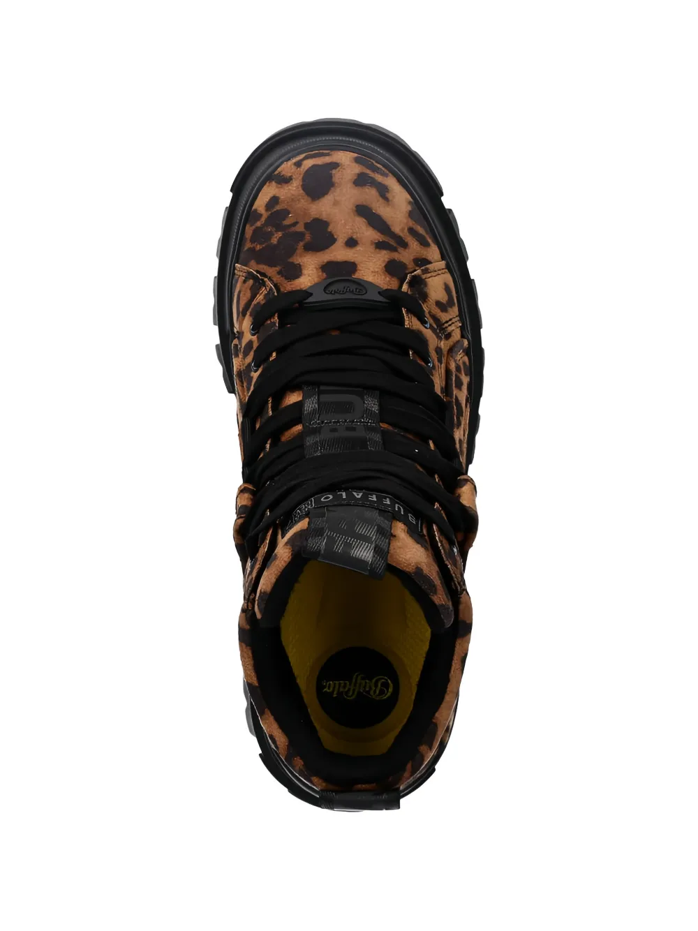 Buffalo Aspha NC Mid laarzen met luipaardprint Bruin