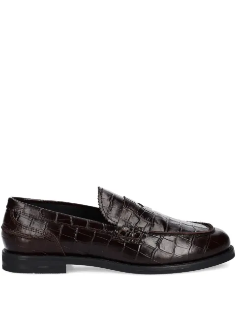 Gant embossed-leather loafers