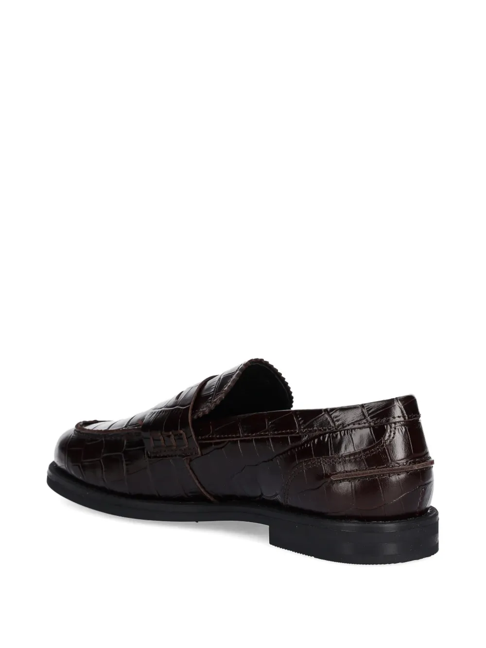 Gant Leren loafers met reliëf Bruin