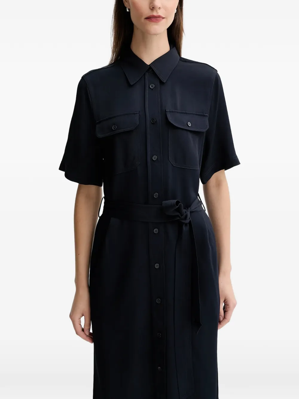 Gant buttoned belted dress - Blue