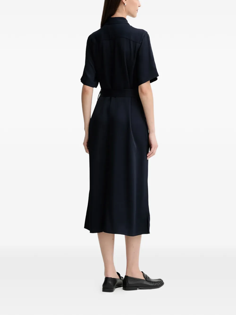 Gant Jurk met knopen en ceintuur Blauw