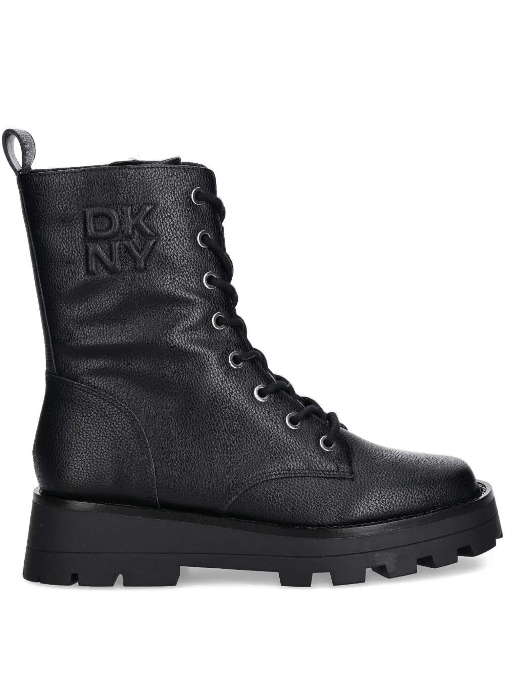 DKNY Sejal lace-up lug-sole boots Zwart