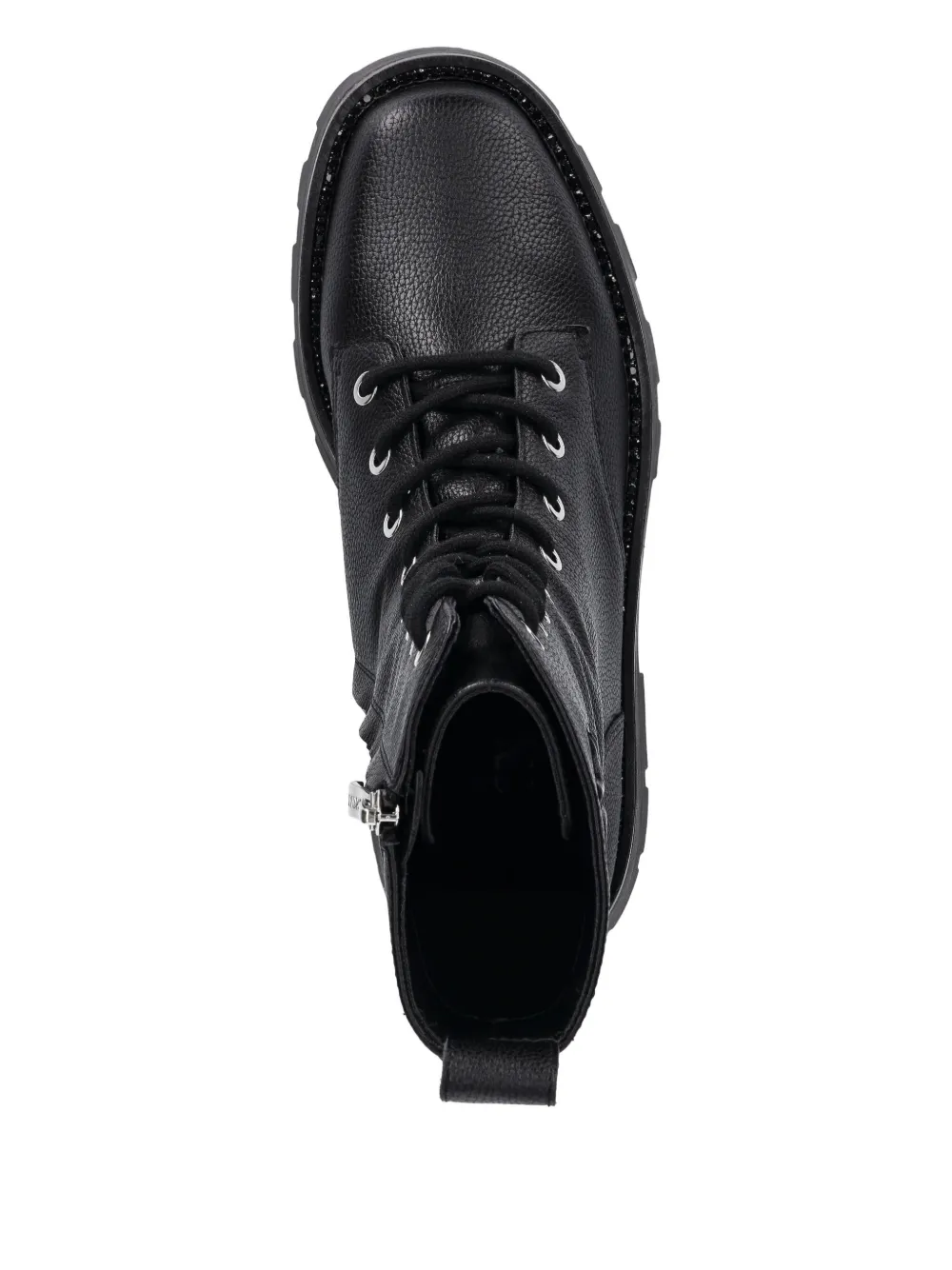 DKNY Sejal lace-up lug-sole boots Zwart