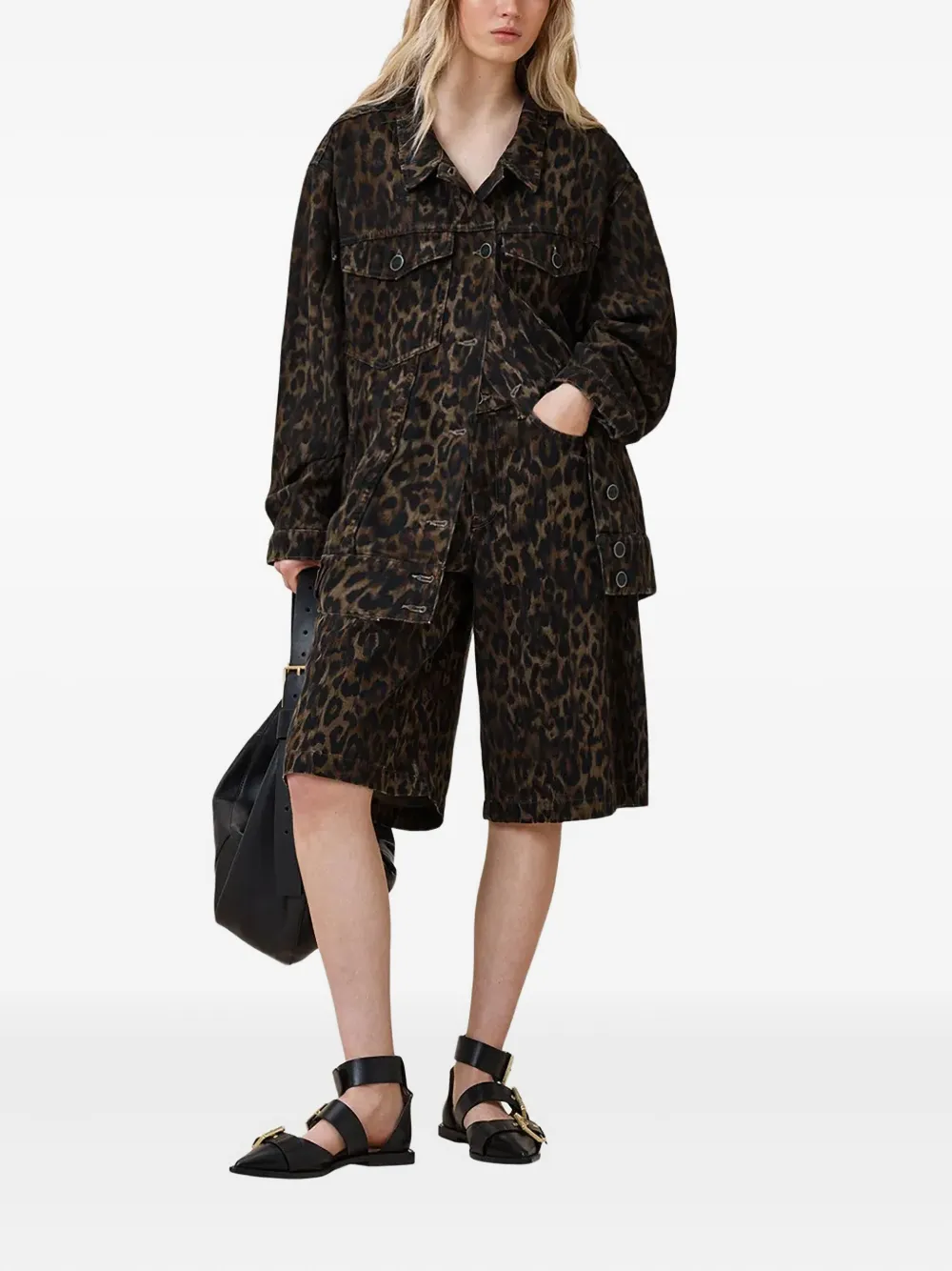 AllSaints leopard-print shorts | Knee-Length Shorts | Image 2