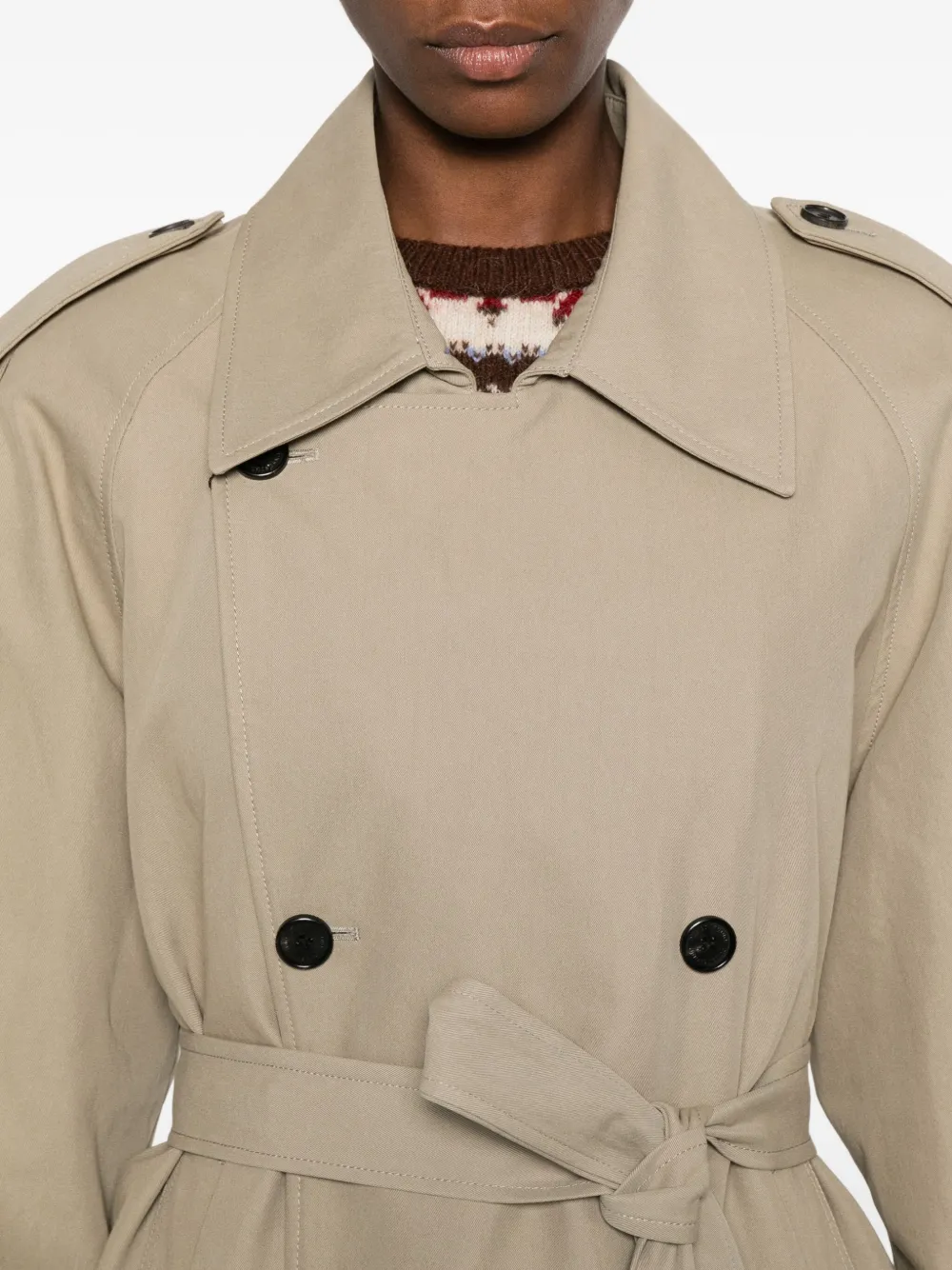 Dunst Double-breasted Trench Coat In Neutral