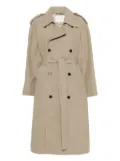 DUNST double-breasted trench coat - Neutrals