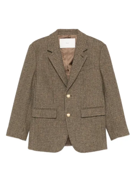 DUNST houndstooth gold-button blazer