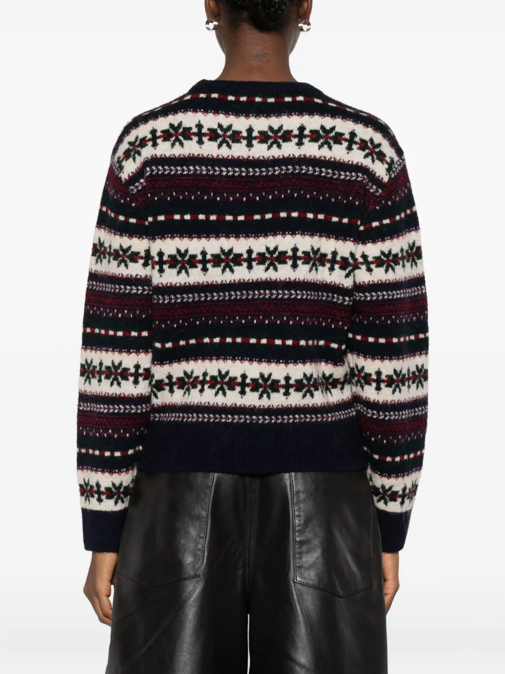 Dunst Fairisle-pattern Crew-neck Jumper In Blue