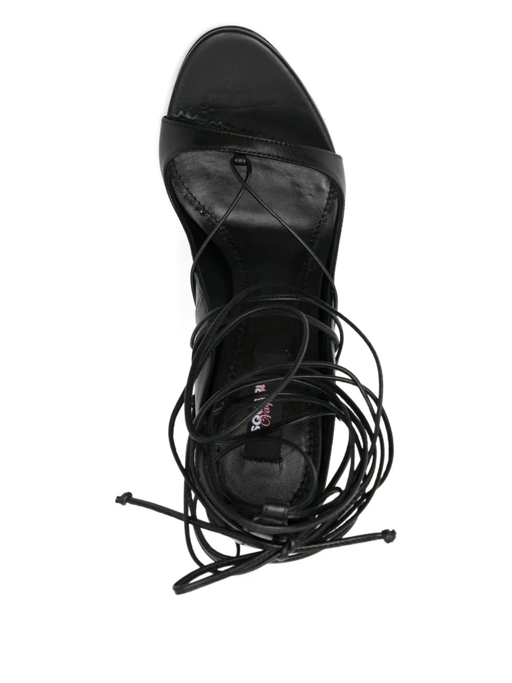 DSQUARED2 105 mm leren sandalen met hak Zwart
