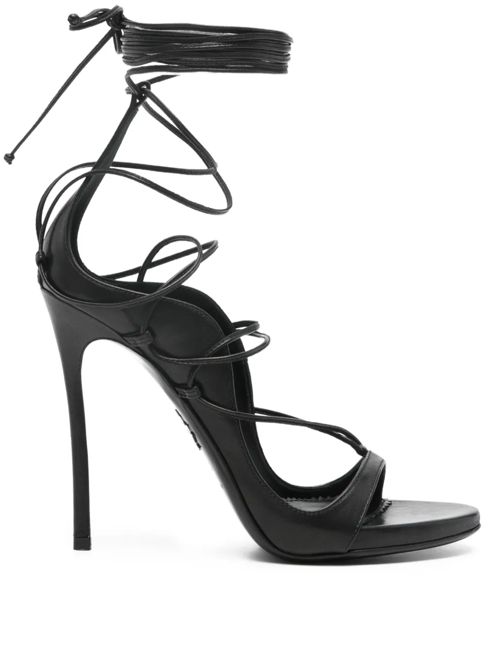 DSQUARED2 105 mm leren sandalen met hak Zwart