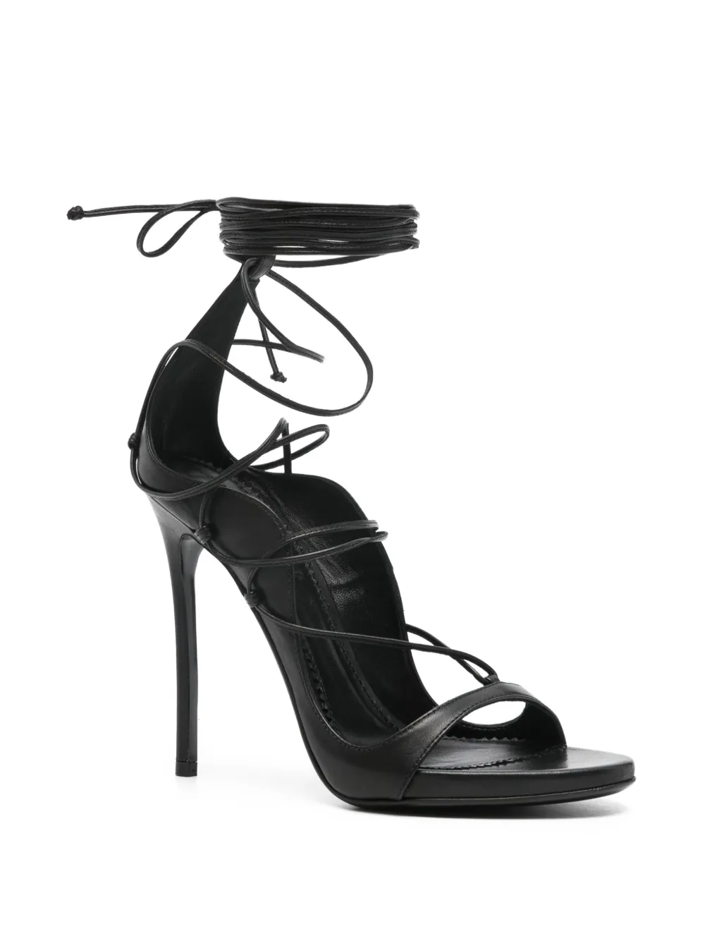 DSQUARED2 105 mm leren sandalen met hak Zwart