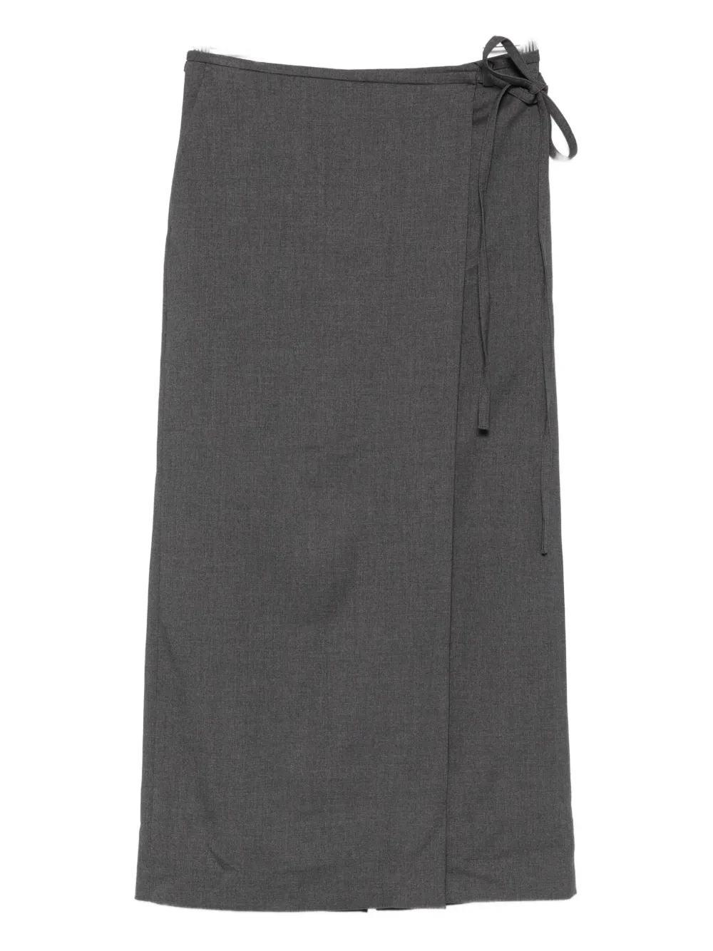 DUNST wrap tie-fastening skirt - Grigio