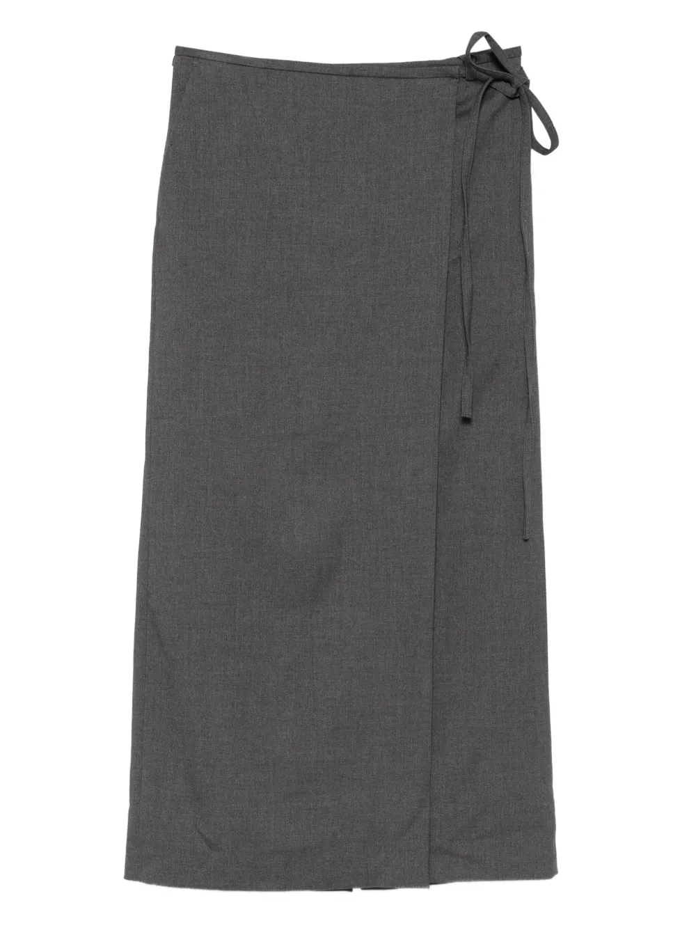 DUNST wrap tie-fastening skirt | Grey | Image 1