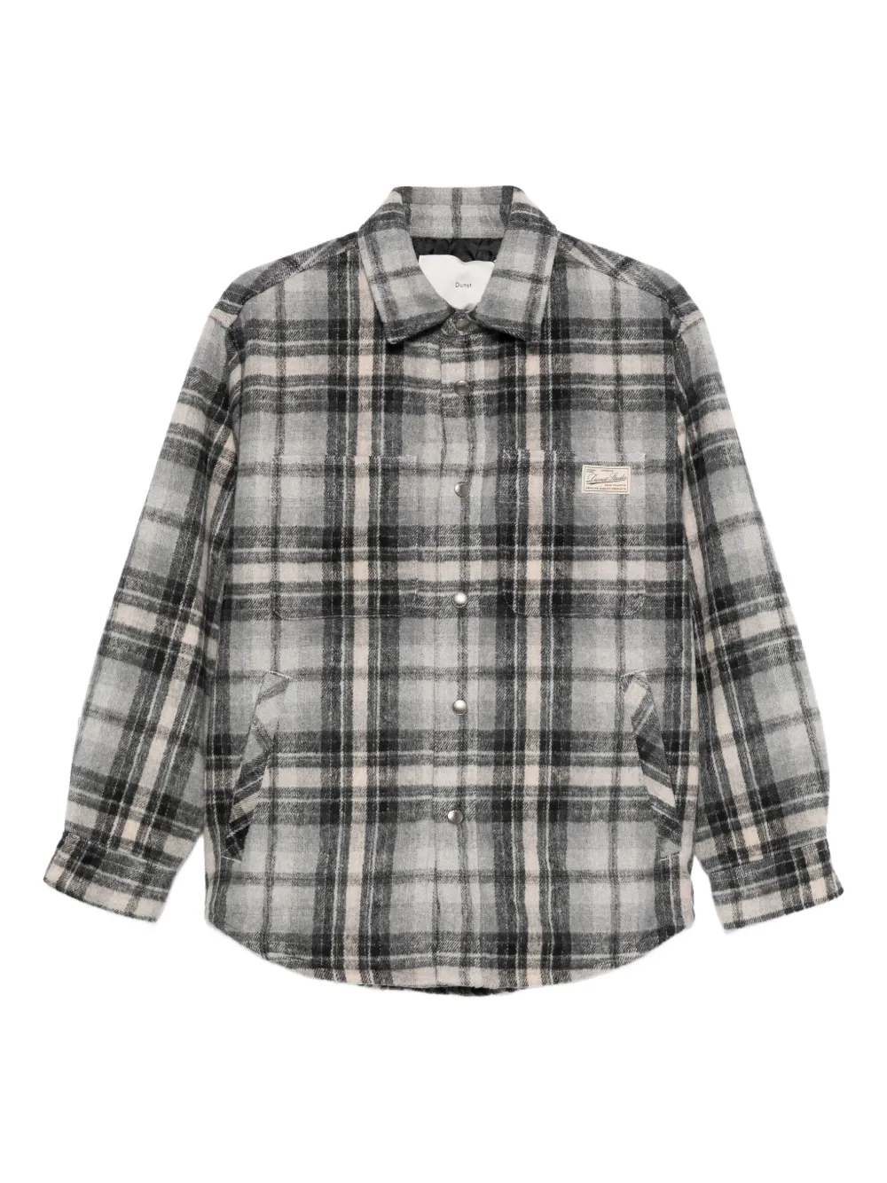 DUNST check-print shirt | Black | Image 1