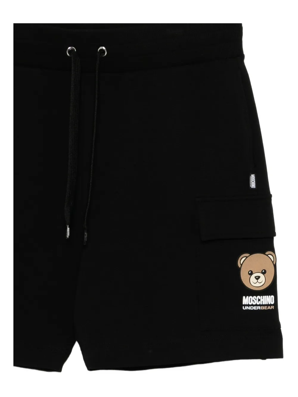 Moschino Teddy-print Shorts In Black