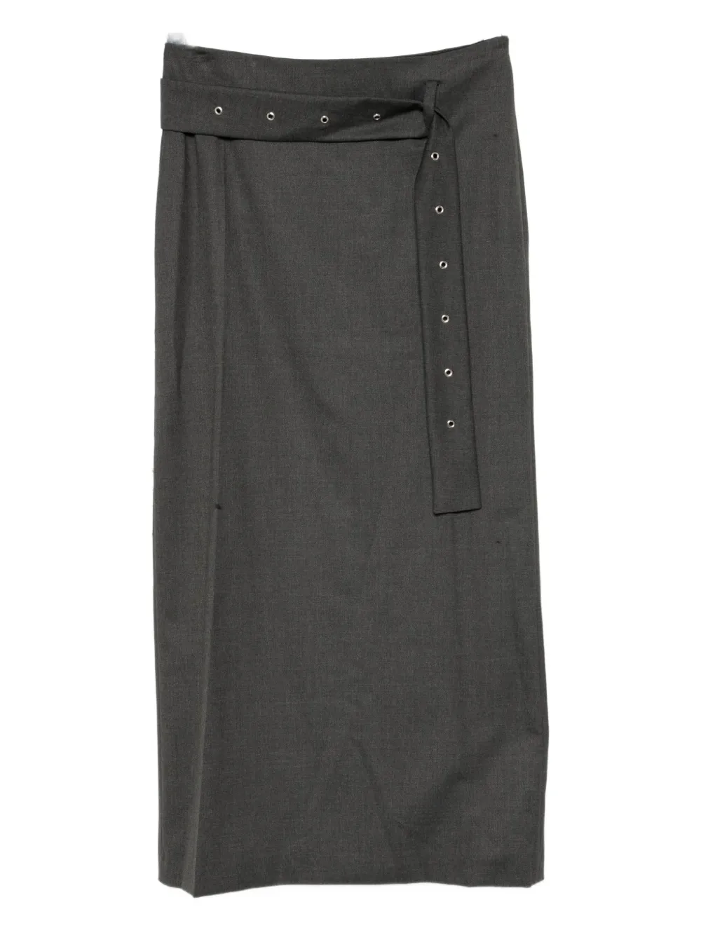 Low Classic Belted Skirts In Gray