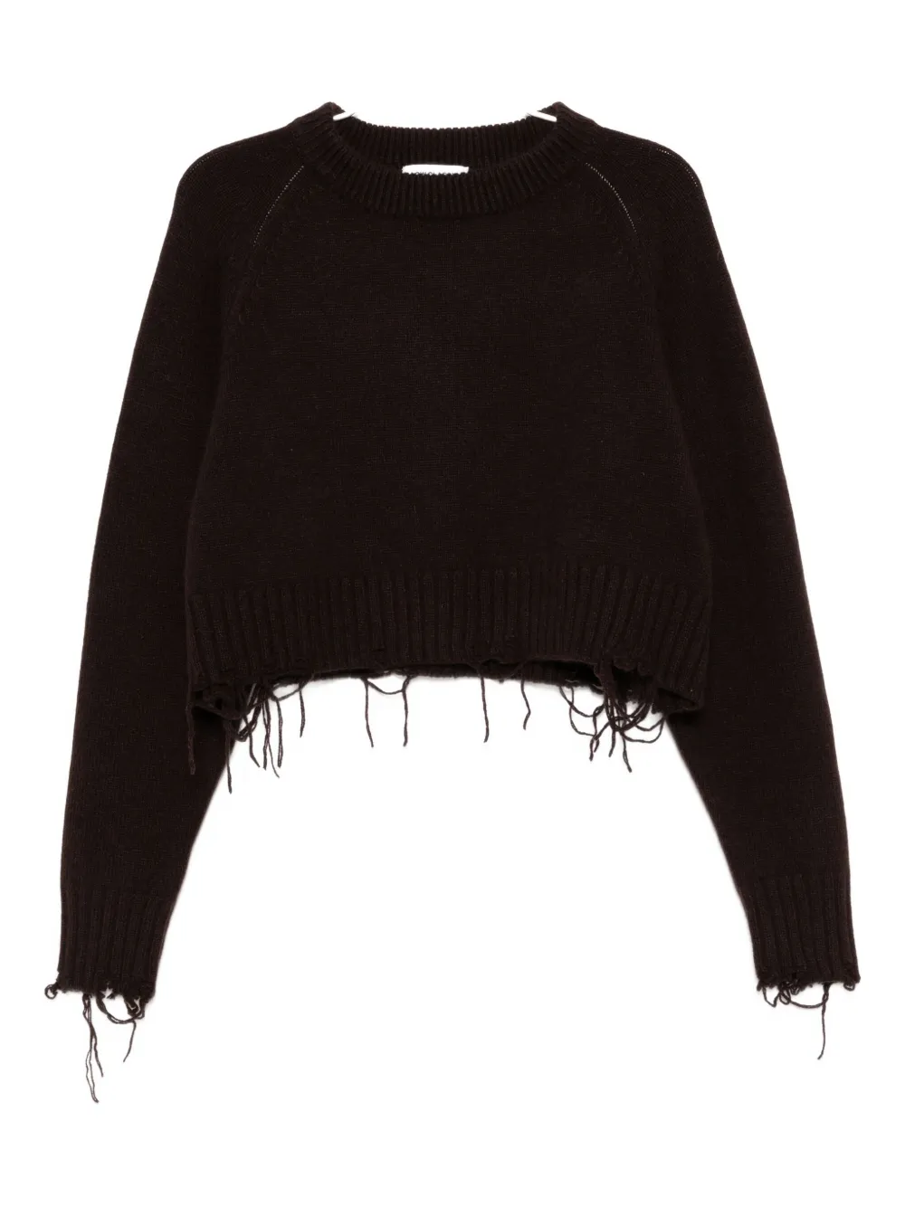 Low Classic Ribbed Jumper In Brown