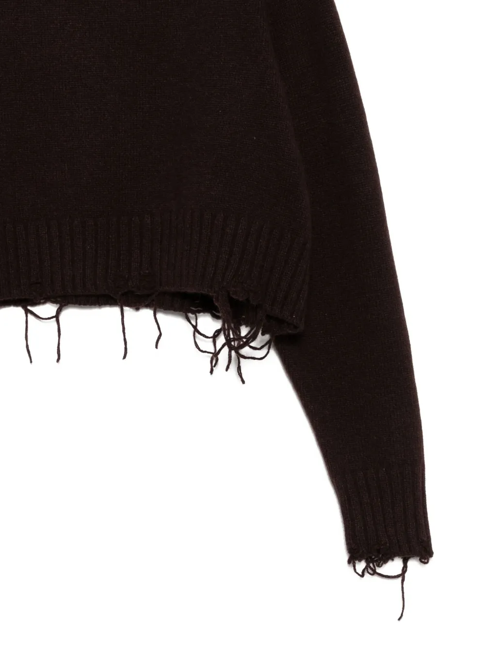 Low Classic Ribbed Jumper In Brown