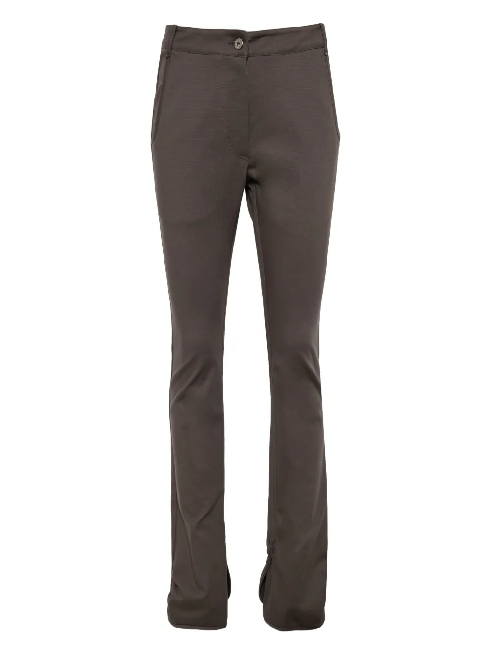 Low Classic slit hem slim-fit pants | Brown | Image 1