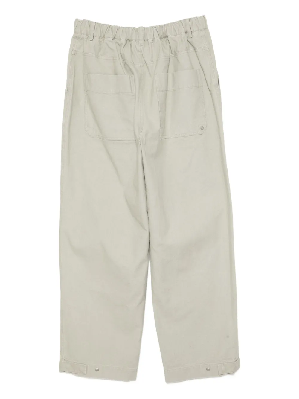 Low Classic Washed Cotton Pants In Gray