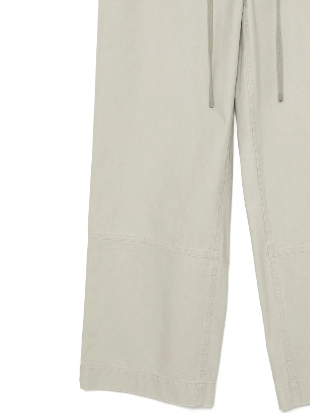Low Classic Washed Cotton Pants In Gray