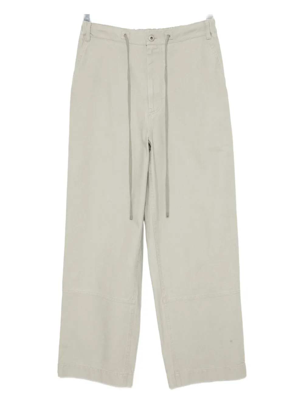 Low Classic Washed Cotton Pants In Gray