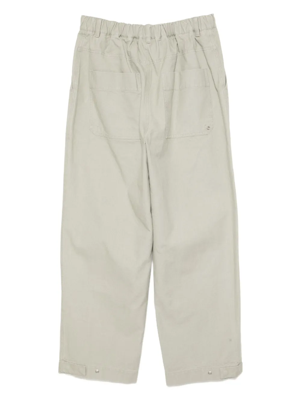 Low Classic Katoenen broek met wassing - Groen