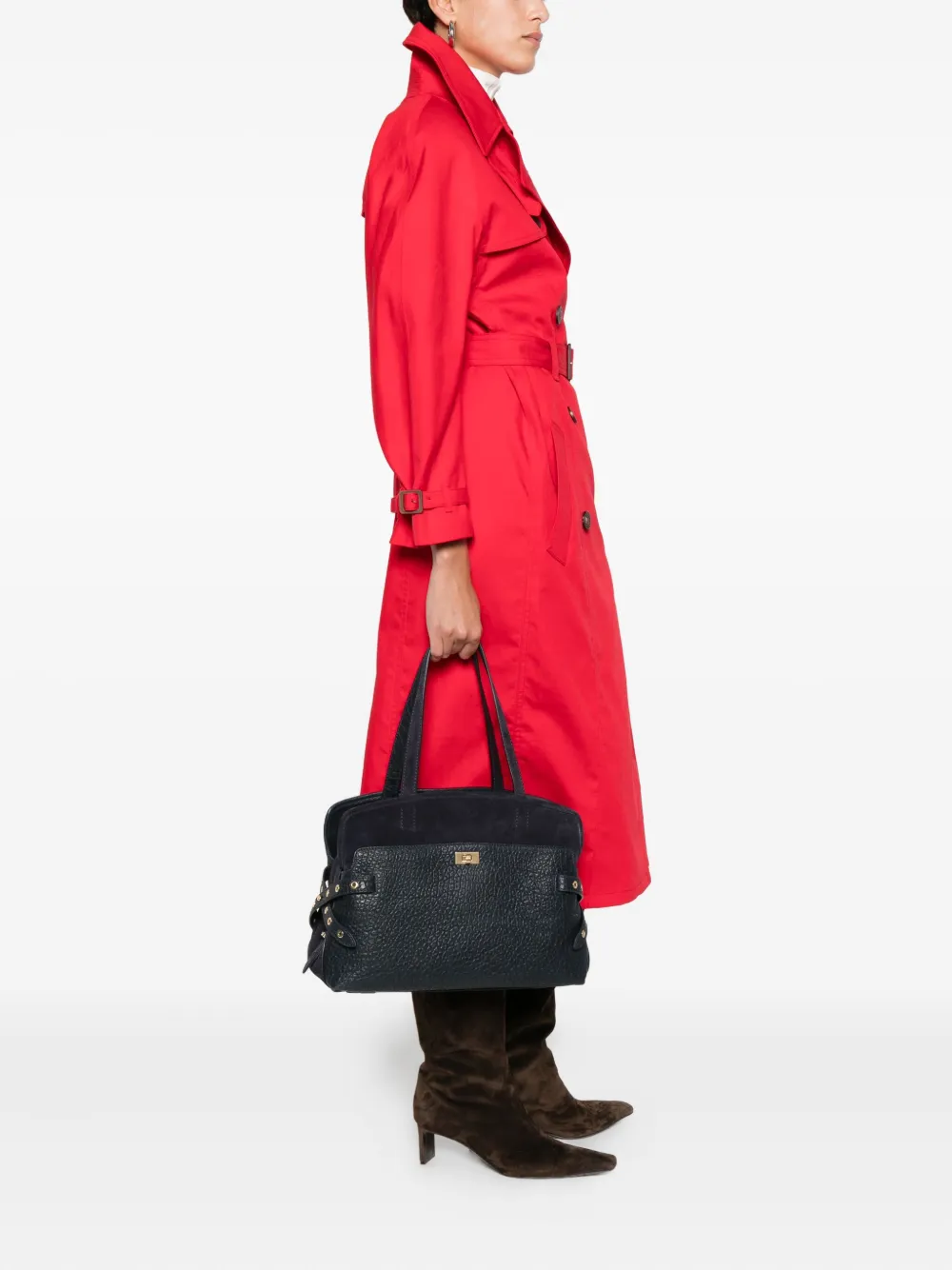 Anya Hindmarch grained-leather eyelet-detail tote bag | Image 2