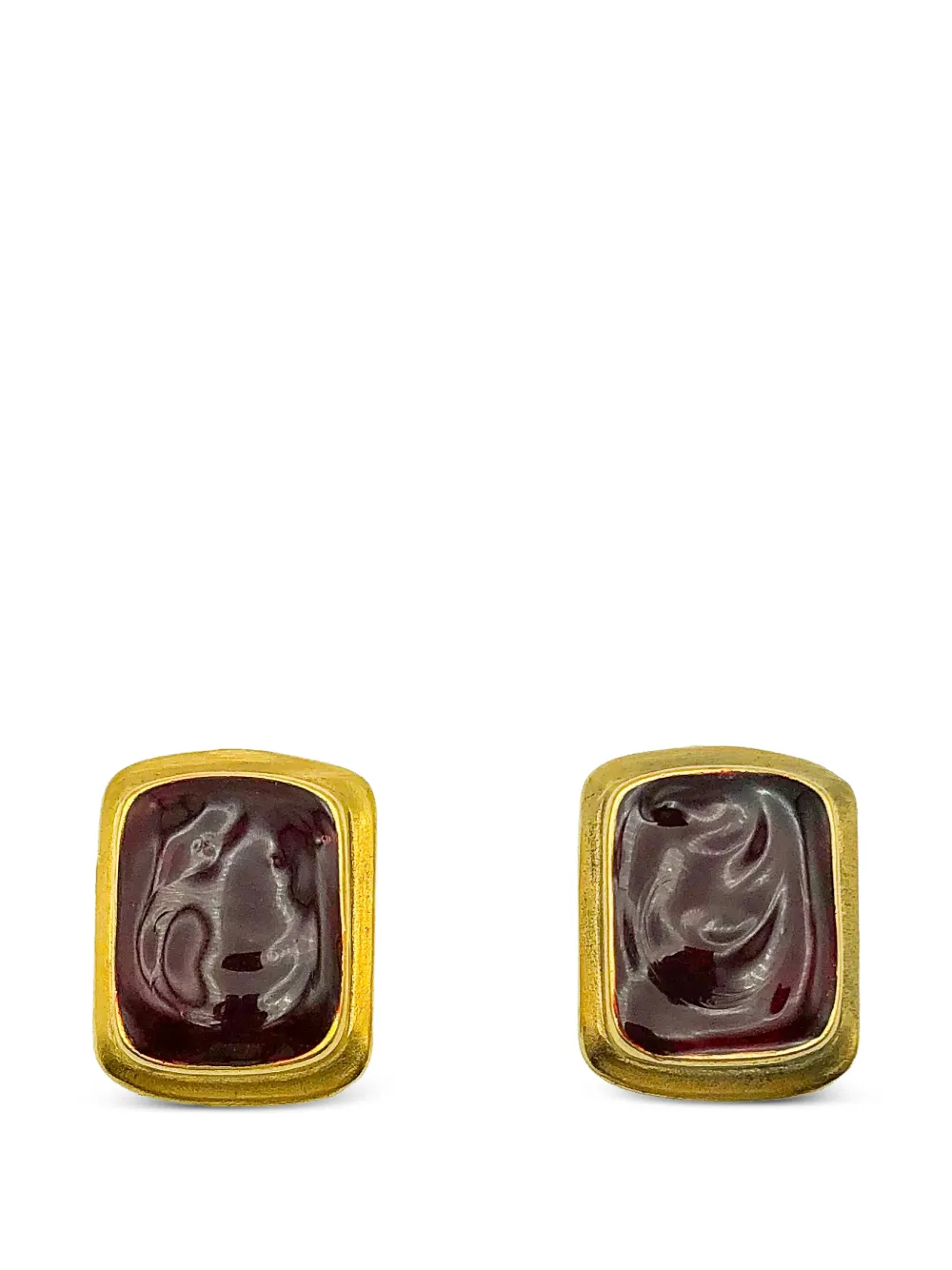 Saint Laurent Pre-Owned 1980s Pate de Verre earrings - Oro