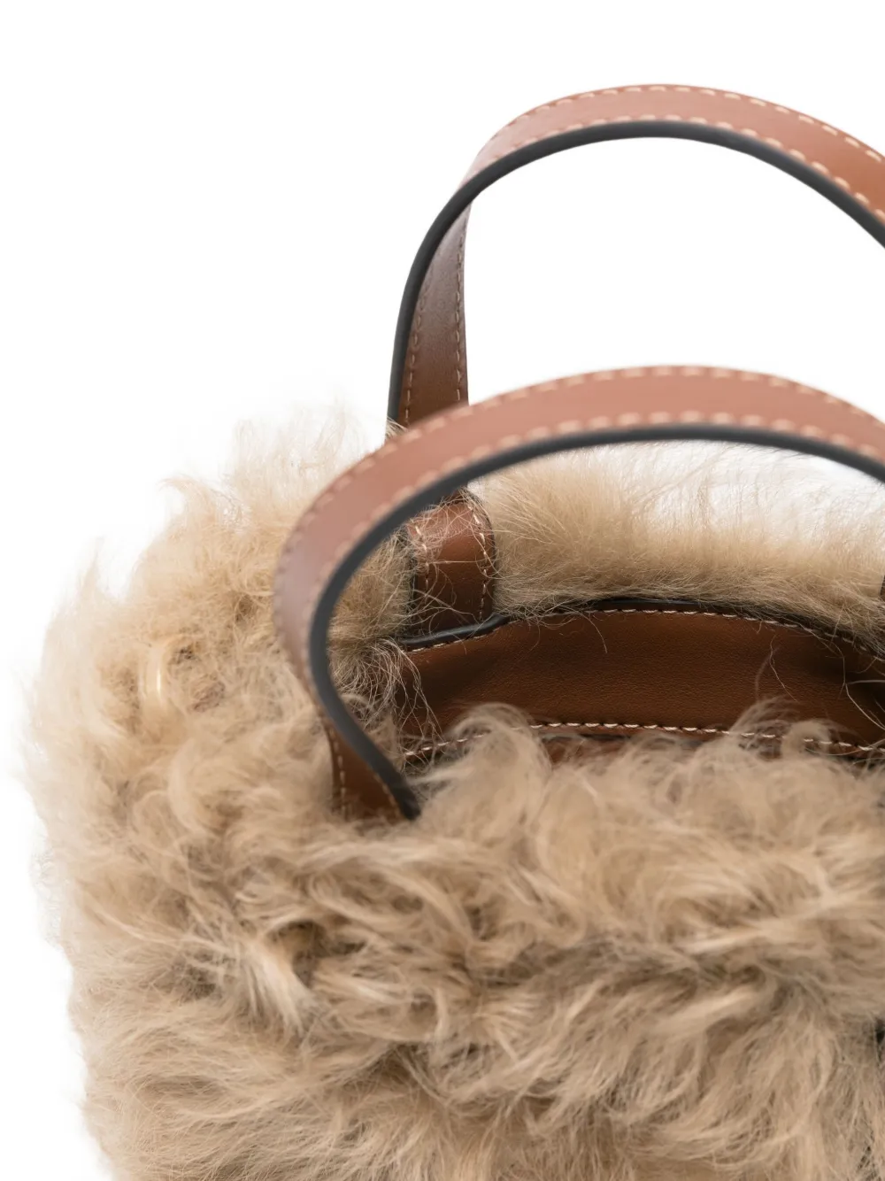 Anya Hindmarch Lammy shopper met oogdetail Beige