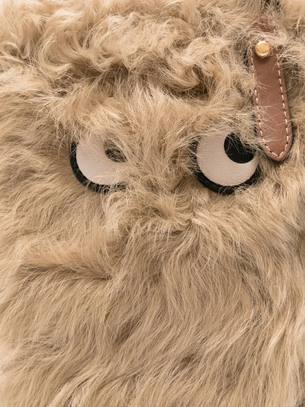 Anya Hindmarch Lammy shopper met oogdetail Beige
