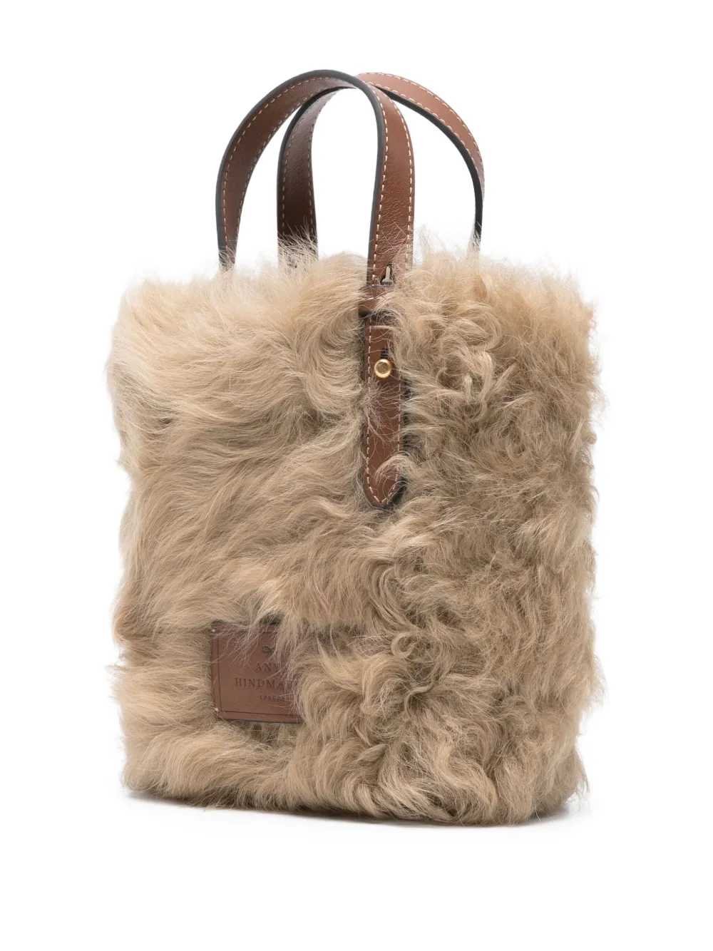 Anya Hindmarch Lammy shopper met oogdetail Beige