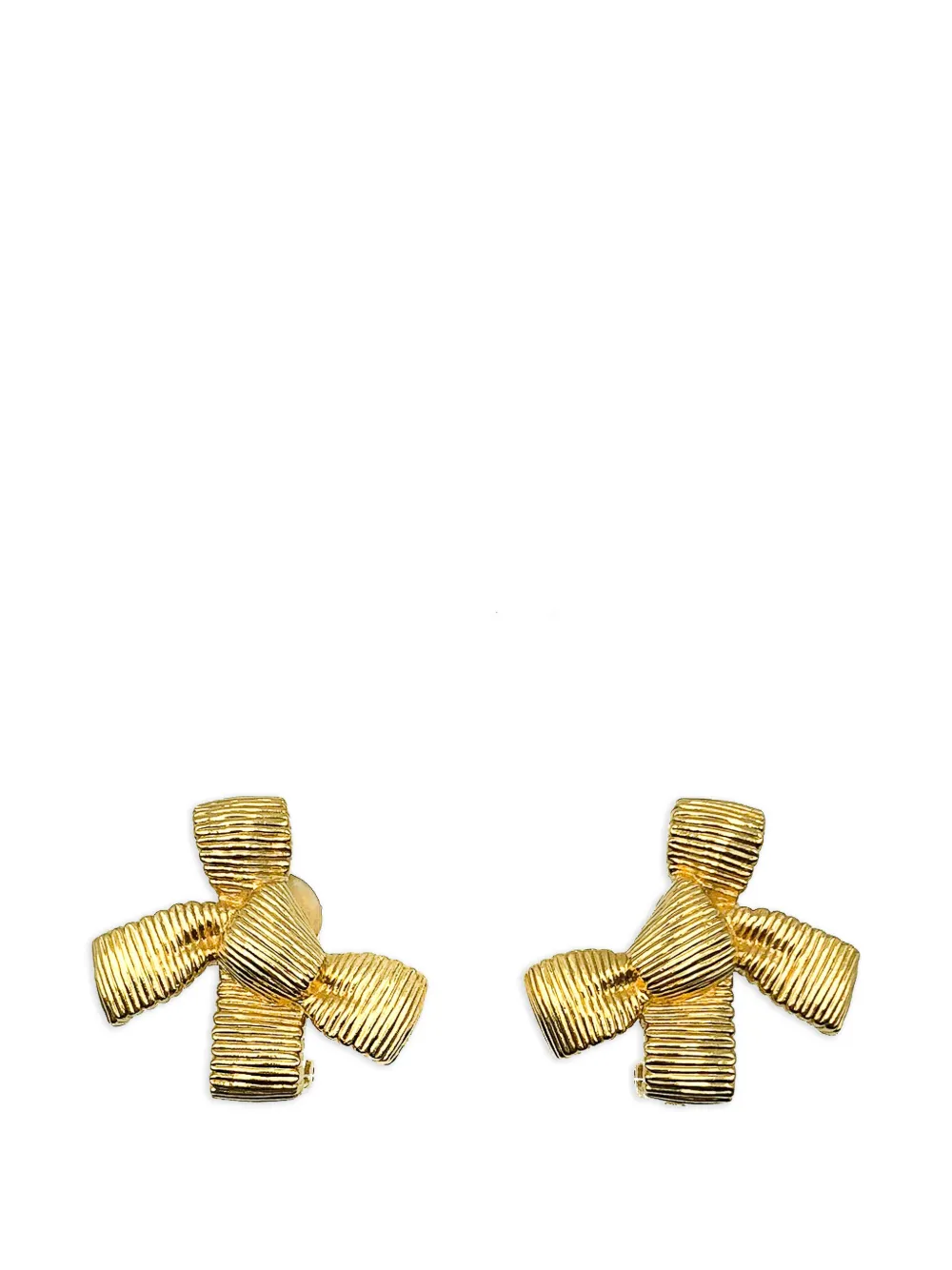 Christian Dior Pre-Owned 1980s Ohrringe mit Schleife - Gold