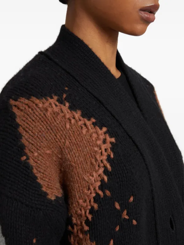 Ermanno Scervino アーガイル カシミアカーディガン | ブラック