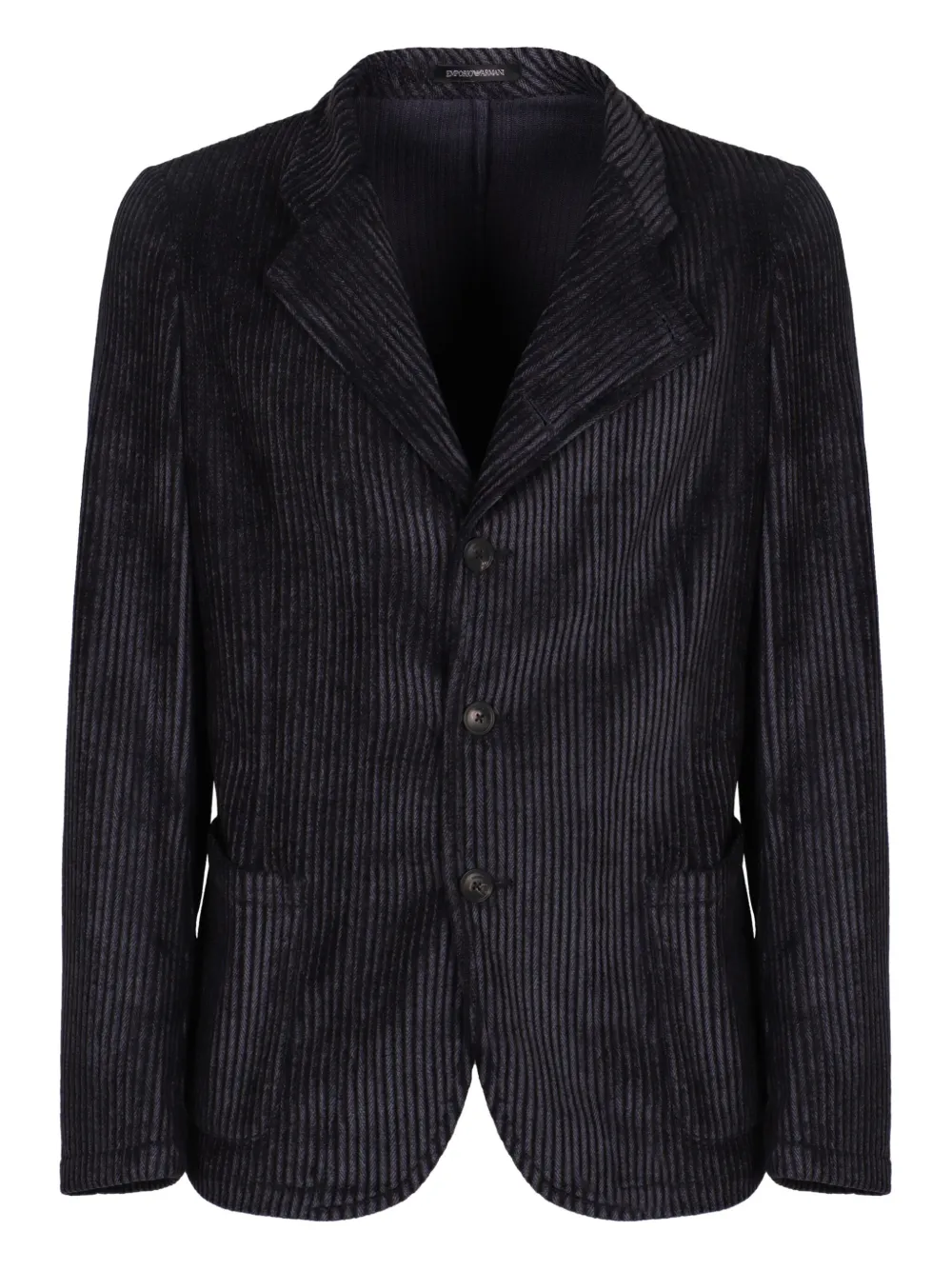 Emporio Armani corduroy three-button blazer | Black | Image 1