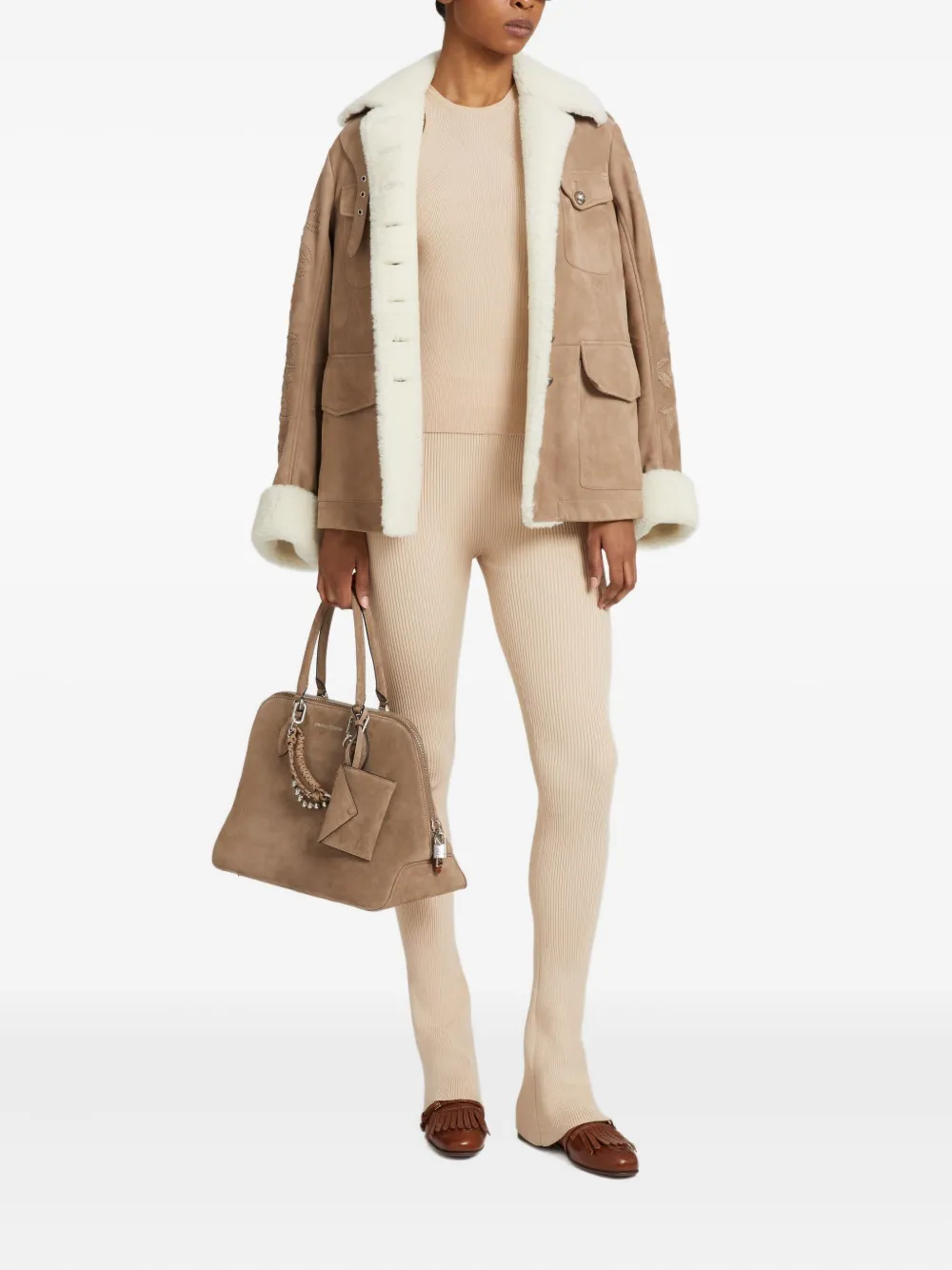 Ermanno Scervino ribbed split-hem leggings | Knitted Trousers | Image 2