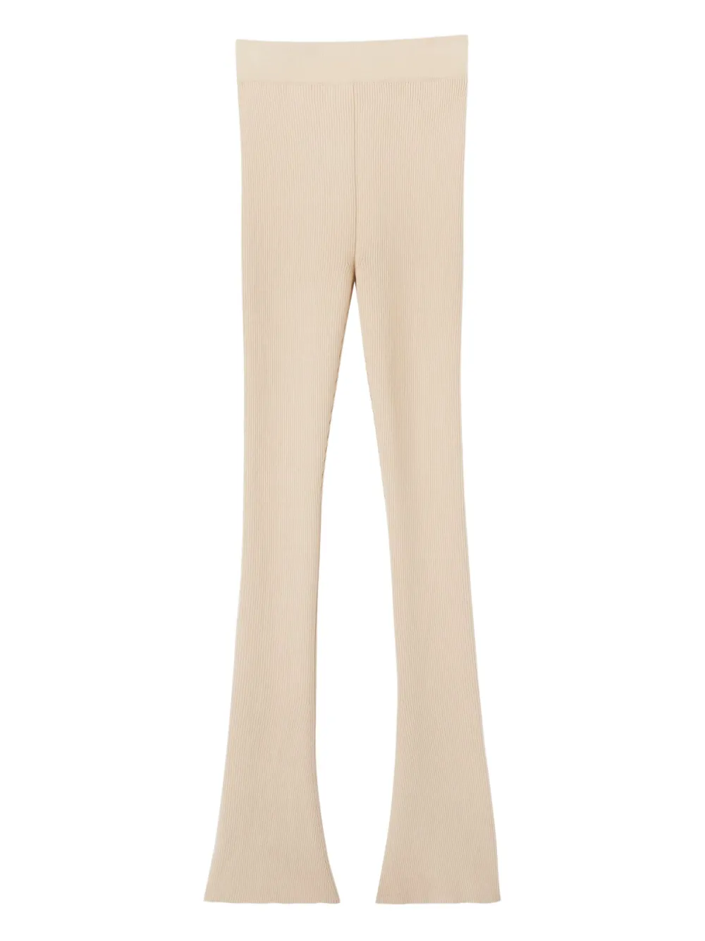 Ermanno Scervino ribbed split-hem leggings | Neutrals | Image 1