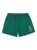 Sporty & Rich logo-embroidered elastic-waist shorts - Green