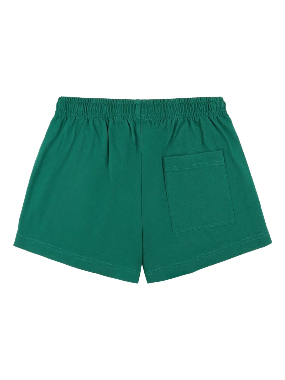 Sporty And Rich Logo-embroidered Elastic-waist Shorts In Green