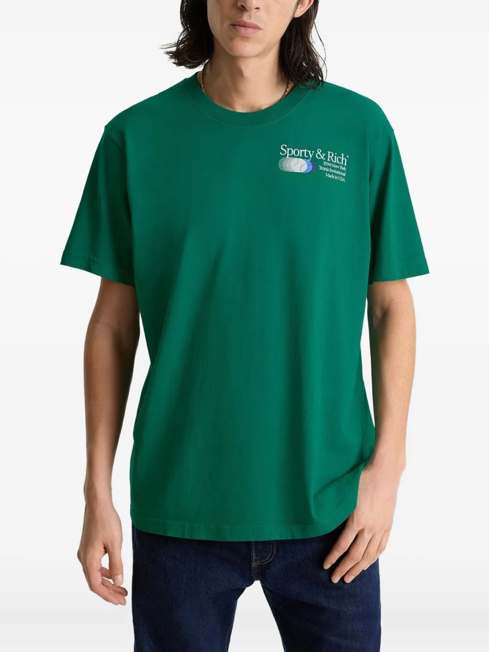 Sporty & Rich T-shirt met grafische print Groen