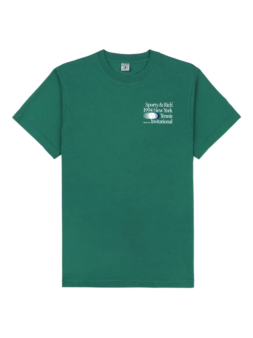 Sporty & Rich tennis-graphic tee | Green | Image 1