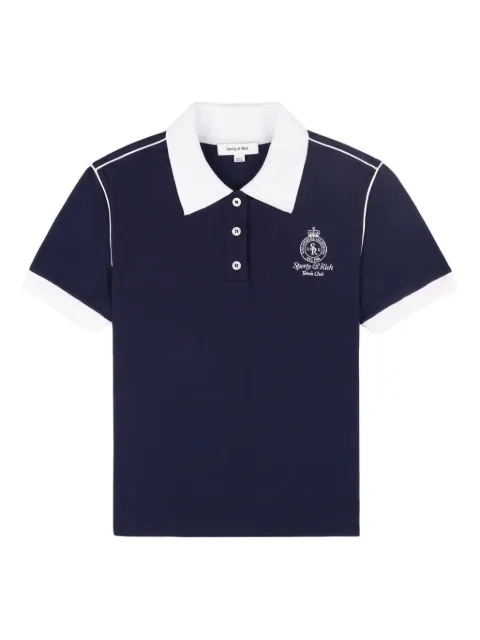 Sporty & Rich contrast-trim polo shirt