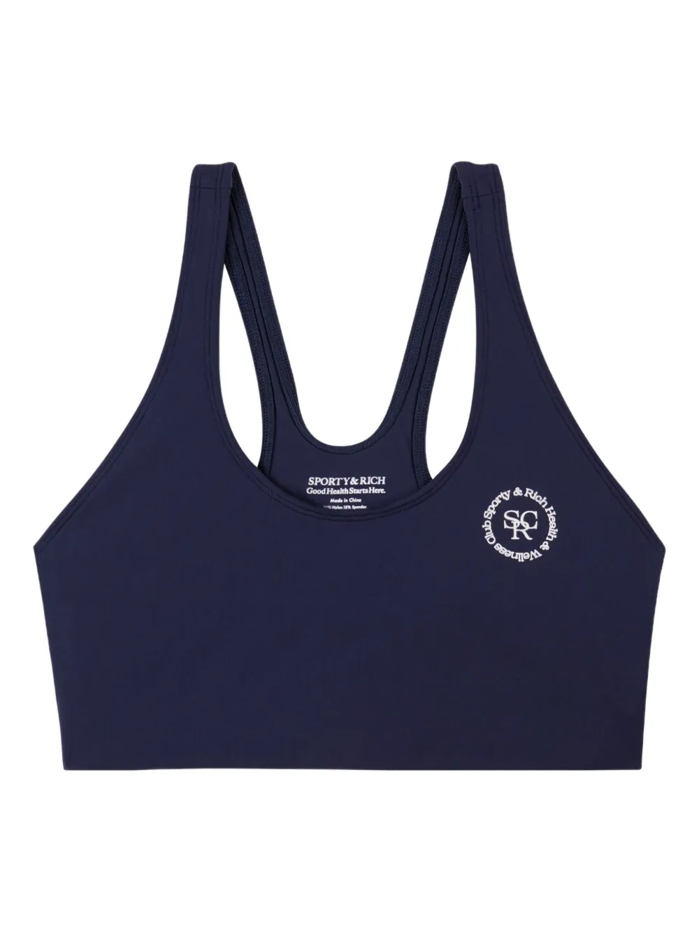 Sporty & Rich racer-back sports bra | Blue | Image 1