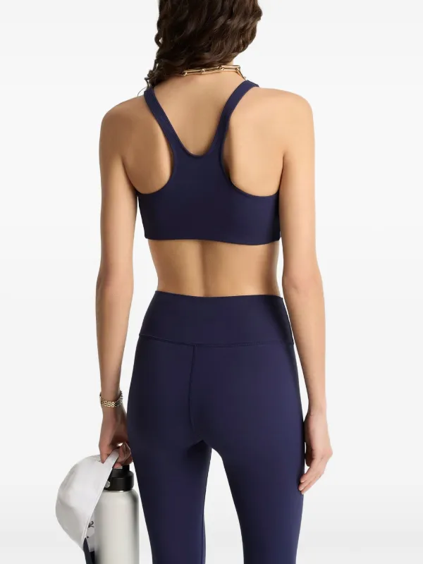 Sporty & Rich racer-back Sports Bra | Blue | FARFETCH UZ