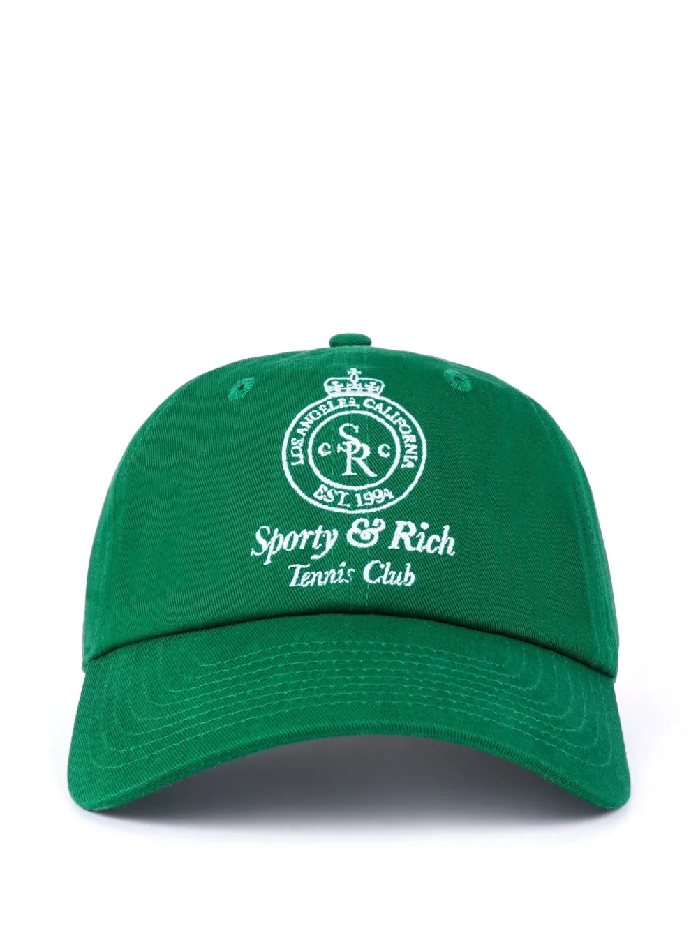 Sporty & Rich Crown Tennis embroidered-logo baseball cap | Green | Image 1