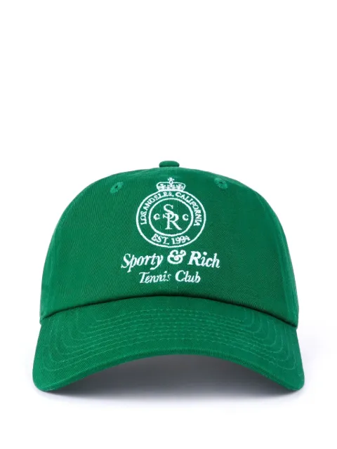 Sporty & Rich Crown Tennis embroidered-logo baseball cap