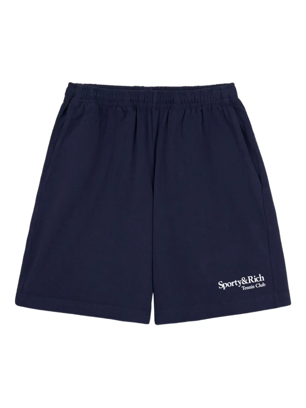Sporty & Rich Play Tennis logo-embroidered shorts | Blue | Image 1